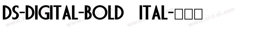 DS-Digital-Bold Ital字体转换